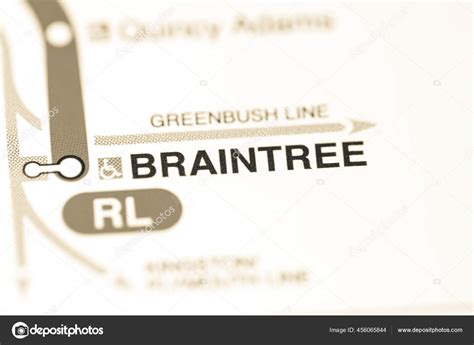 Braintree Station Boston Metro Map Stock Photo by ...