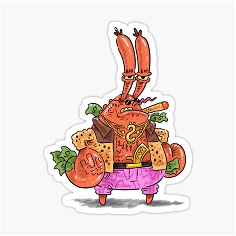 Mr Krab Sticker For Sale By Hendrickson39 Redbubble