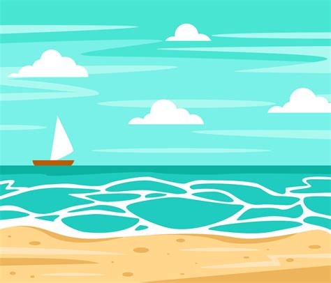 Beach Background Vector 201214 Vector Art at Vecteezy