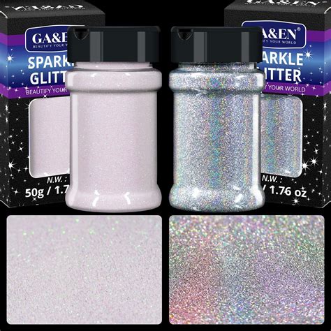 Amazon Holographic Ultra Fine Glitter 50g Silver 50g Pink White