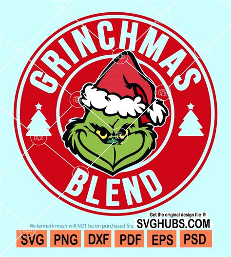 Merry Grinchmas Face Svg Starbucks Grinchmas Blend Svg Images And