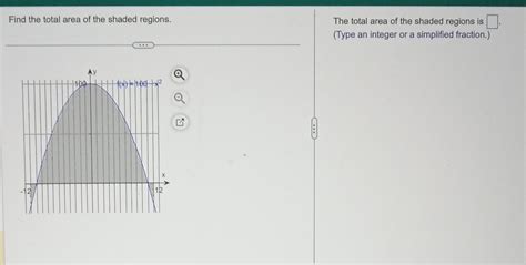 Solved Find The Total Area Of The Shaded Regions The Total