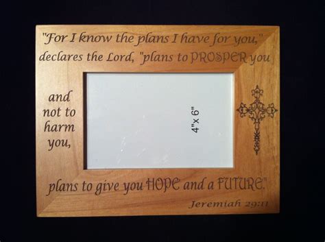 Jeremiah 2911 Engraved Frame Spiritual Frame Christian T