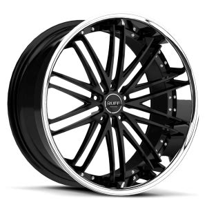 Ruff Racing R X Inch Rims Satin And Black With Chrome Lip