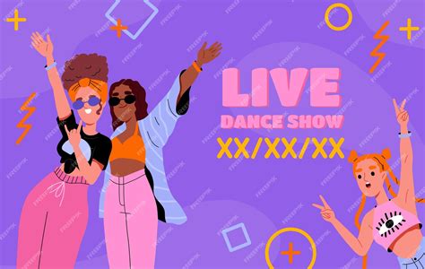 premium vector  dance show poster women  microphone event