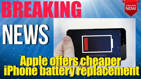 Apple Offers Cheaper Iphone Battery Replacement After Slowdown