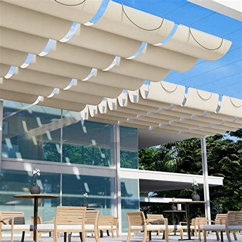 E K Sunrise 4 Wx16 L Pergola Shade Cover Retractable Canopy Awning