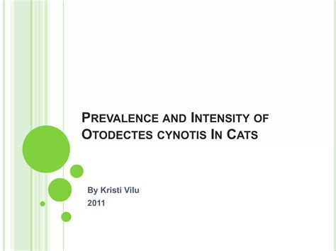 Prevalence and intensity of otodectes cynotis in cats | PPT