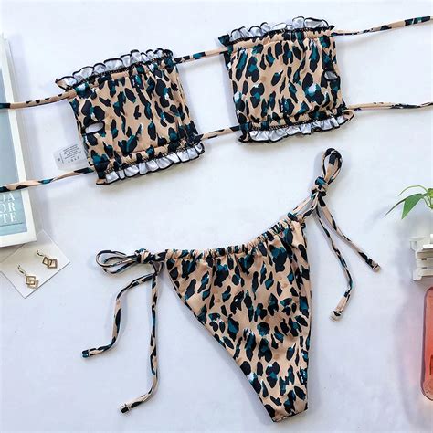 Ensemble De Bikini Maillot De Bain Sexy Pour Femmes Mini String Bikini Ensemble Deux Pi Ces