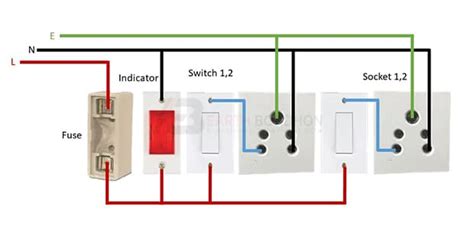 Switch Board Connection Switch Board Wiring Earth Bondhon