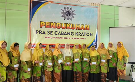 Pengukuhan PRA Se Kraton Teguhkan Ghirah Dakwah Perempuan Berkemajuan