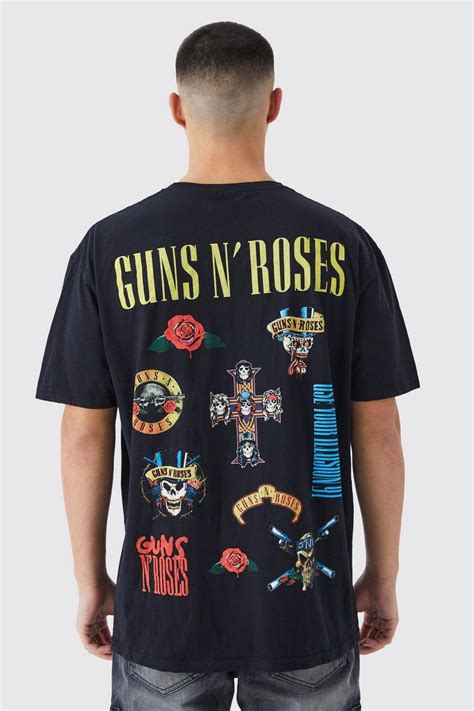 Oversized Guns N Roses Band License T Shirt Boohoo Uk