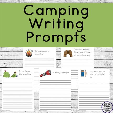 Camping Writing Prompts - Simple Living. Creative Learning