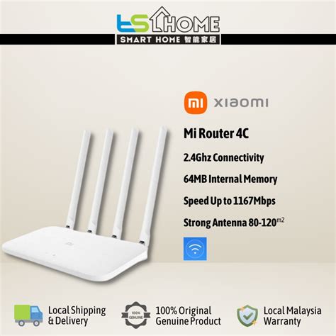 Xiaomi Mi Smart WiFi Router 4C | 4A | Gigabit | AX1800 2.4GHz 5GHz ...
