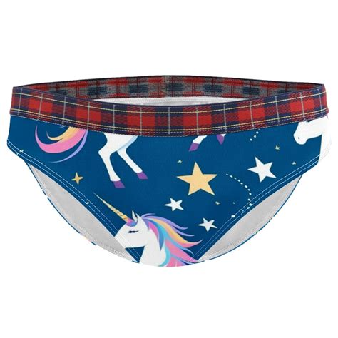 Brief Underwear Bikini Panties For Women Bikini Underwear Xl Rainbow Unicorns On Green