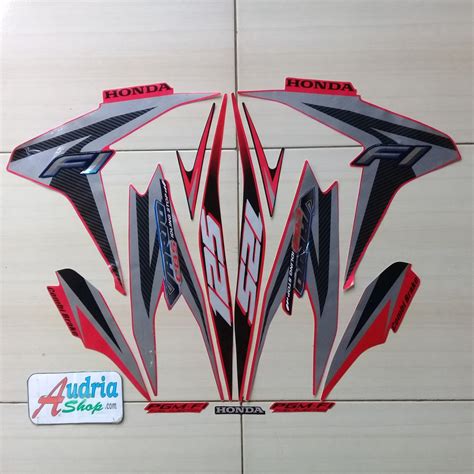 Jual Stiker Striping Motor Honda Vario Cbs Iss 125 FI 2013 Merah