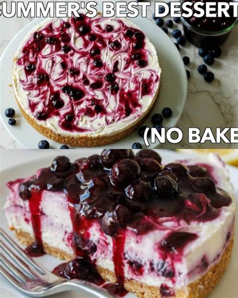 Easy No Bake Blueberry Cheesecake Recipe Perfect Summer Dessert