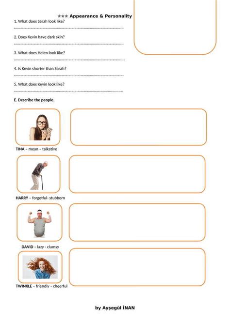 UNIT 1 - APPEARANCE & PERSONALITY - AYŞEGÜL İNAN