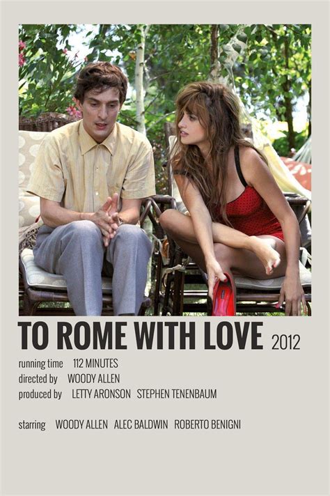 a man and woman sitting next to each other in front of a poster that says to rome with love 2012