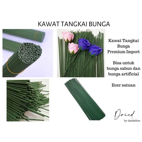 Jual KAWAT TANGKAI BUNGA TEBAL 2MM IMPORT PREMIUM TANGKAI BUNGA