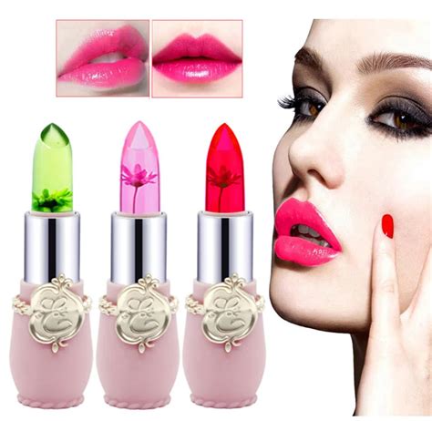 Minfei Beauty Bright Flower Crystal Jelly Lipstick Magic Temperature