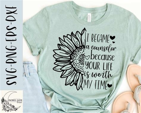 Counselor Svg Counselor Shirt Svg Sunflower Svg School Etsy