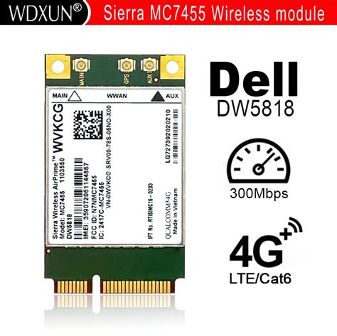 Dw5818 Wvkcg Lte 4g Card Sierra Wireless Mc7455 Mini Pci E Fdd Lte 4g