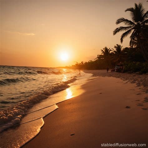 Cuba Beach Sunset Stable Diffusion Online