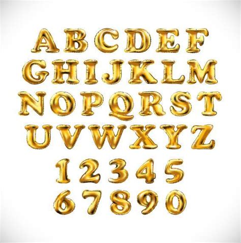 Gold Alphabet Vector At Collection Of Gold Alphabet