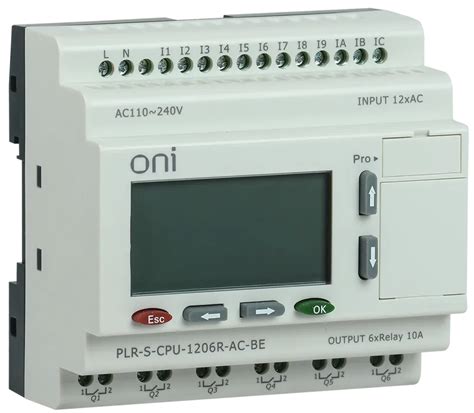 Логическое реле PLR-S CPU1206(R) 12DI/6AO 230В AC RS485 с экраном ONI ...