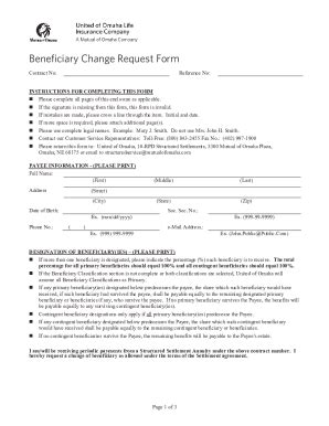 Fillable Online Owner Successor Beneficiary Change Form Fax Email