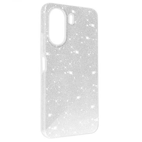 Avizar Capa Glitter Para Xiaomi Redmi C R Gida S Rie Glitter Silver