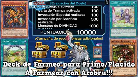 Deck De Farmeo Para Primo Placido A Farmear Con Arobru Yu Gi Oh Duel