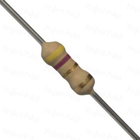 4.7 Ohm 0.25W Carbon Film Resistor 5%, 4E7, 4R7, CFR, 4.7E, 4.7R, Color ...