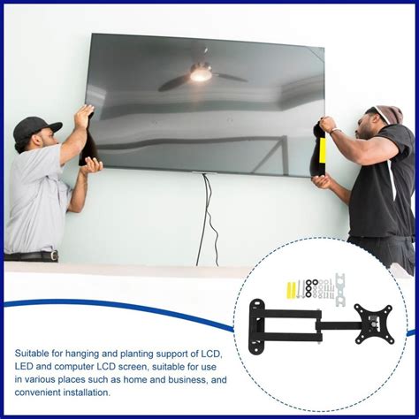 Wall TV Mount Stainless Steel Monitor Wall Mount TV Hanger Wall Mount ...