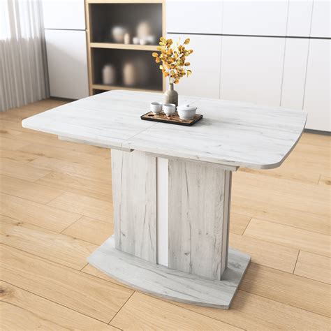 Стол раздвижной Эдинбург Дуб крафт белый купить в Хабаровске — цена от ...