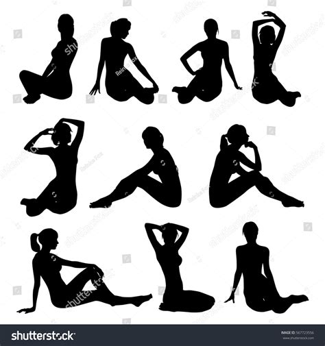 Collection Beautiful Sexy Bikini Girls Sitting Stock Vector Royalty Free Shutterstock
