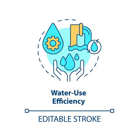 Agua Utilizar Eficiencia Concepto Icono Agua Dulce Suministros