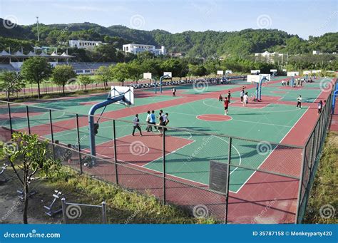 Basketball Court Top View Editorial Image 173374742