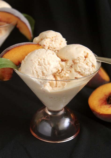 Peach Ice Cream Quick And Easy Blender Recipe Christinas Cucina