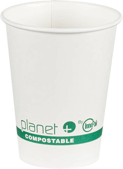 Amazon Planet Compostable PLA Laminated Hot Cup Ounce Count Case Health