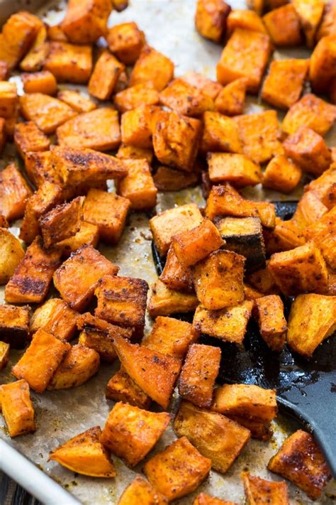 spicy sweet roasted sweet potatoes spicy southern kitchen
