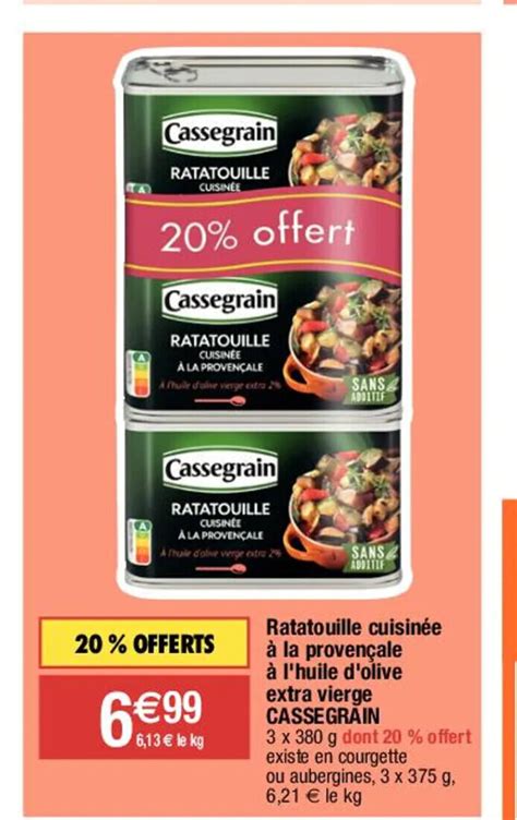 Promo Ratatouille Cuisinee A La Provenclae A L Huile D Olive Extra