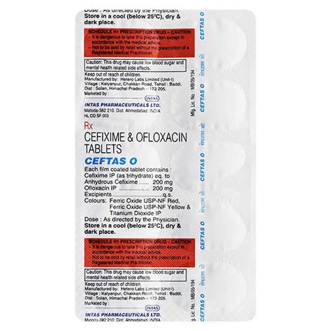 Ceftas O Tablet S Price Uses Side Effects Netmeds