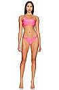 MILLY Cabana One Shoulder O Ring Bikini Top In Shimmer Pink REVOLVE