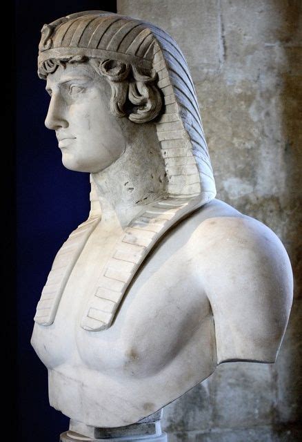 Bust Of Antinous Emperor Hadrians Lover In Egyptian Royal Headdress