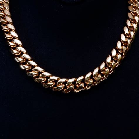 14mm 18k Gold Plated Classic Miami Cuban Link The Guu Shop