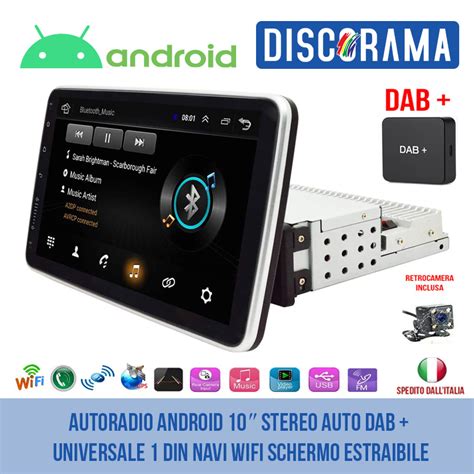 AUTORADIO ANDROID 10 STEREO AUTO DAB UNIVERSALE 1 DIN NAVI WIFI