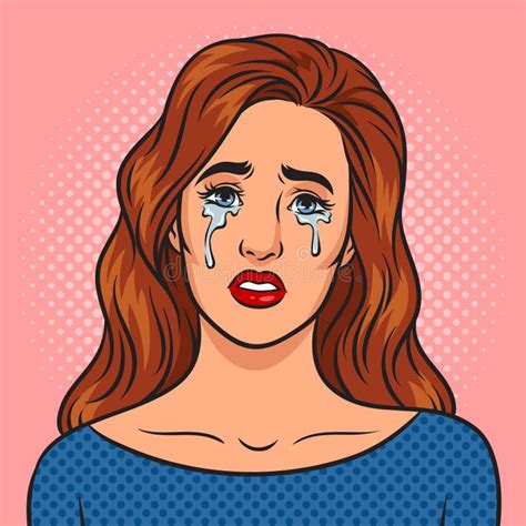 Crying Woman Pop Art Stock Illustrations Crying Woman Pop Art