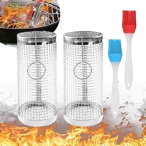 Pi Ces Panier De Gril Roulant Paniers Griller Cylindriques Panier